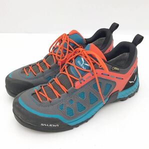 SALEWA サレワ ゴアテック トレッキングシューズ シューズ スニーカー 靴 ブーツ ハイキング オレンジ ブルー ブラック 24cm【NK5896】の画像3