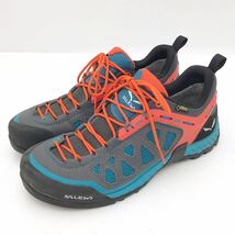 SALEWA サレワ ゴアテック トレッキングシューズ シューズ スニーカー 靴 ブーツ ハイキング オレンジ ブルー ブラック 24cm【NK5896】_画像3