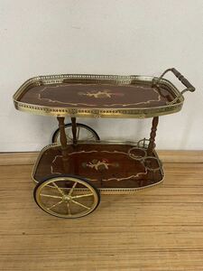  Italy made kitchen wagon service Wagon Toro Lee antique Vintage European Classic [NK5906]