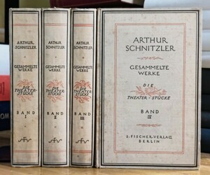 r0423-15.GESAMMELTE WERKE VON ARTHUR SCHNITZLER/aru toe ru*shunitsula- play work compilation all 4 volume ./ literature / German / novel /. author /