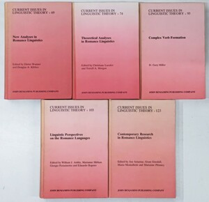 r0401-22.CURRENT ISSUES IN LINGUISTIC THEORY 5冊/言語学/Linguistic/ロマンス語/理論分析/文法/動詞/ラテン語/Romance Linguistics