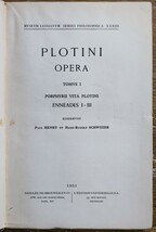 r0424-1.PLOTINI OPERA 3巻(1~6)/洋書:ラテン語/ギリシャ語/プロティノス/作品集/古代ローマ/哲学/思想/ネオプラトニズム/_画像3