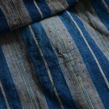 襤褸布 古布 藍染 木綿 縞模様 格子 つぎはぎ クレイジーパターン ジャパンヴィンテージファブリックテキスタイルリメイク素材 boro fabric_画像7