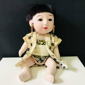 NA6123 美術彫刻人形 美術都木彫人形 特製 古代木彫 日本人形 市松人形 和服人形 4体まとめ 昭和レトロ 検Eの画像4