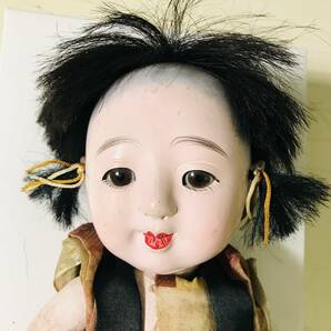 NA6123 美術彫刻人形 美術都木彫人形 特製 古代木彫 日本人形 市松人形 和服人形 4体まとめ 昭和レトロ 検Eの画像10