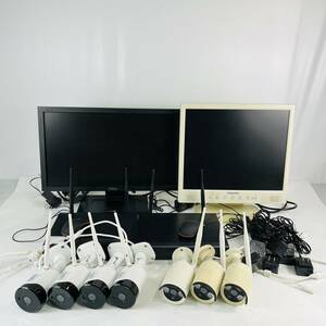 NA6168 security camera 7 pcs / wireless monitor 2 pcs / video recorder 1TB set sale JENNOV monitoring camera security accessory equipped secondhand goods inspection I