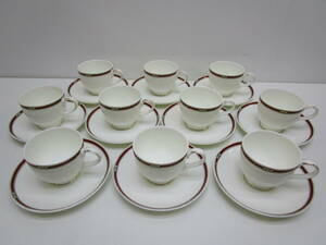 け562★Noritake ノリタケ コーヒーカップ＆ソーサー 10客★中古品