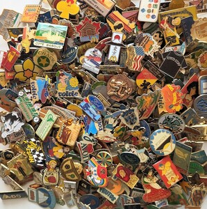  France miscellaneous goods * pin z pin badge large amount 300 piece set * Vintage set sale *BDA2405