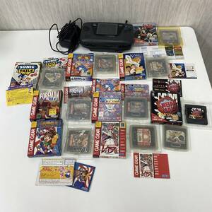 #13362　SEGA　セガ　GAME GEAR　ゲームギア　HGG-3210　本体　動作未確認　ソフト10本　剣勇伝説 YAIBA ヤイバ　ソニックドリフト　その他