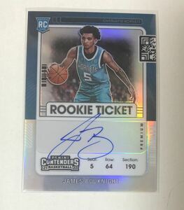 2021-22 Panini Contenders James Booknight RC Premium Ticket Autograph