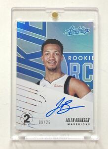 2018-19 Panini Absolute Jalen Brunson RC Autograph Level2 #/25 ルーキーカード 25枚限定 直筆サイン