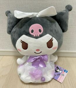 ☆クロミ☆ホワイトフラワーインドレスBIGぬいぐるみ サンリオ アミューズメント専用景品 キャラクター くろみ Sanrio 大サイズ お花可愛い