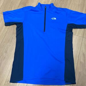 THE NORTH FACE ノースフェイス S ザノースフェイス ハーフジップ ポロシャツ ブルー 青