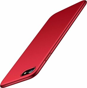 iPhoneSE (第2世代) (第3世代) / iPhone8 / iPhone7 ケース 薄型 指紋防止 耐衝撃 ガラスフィルム付 TORRAS Wisdom Series / レッド