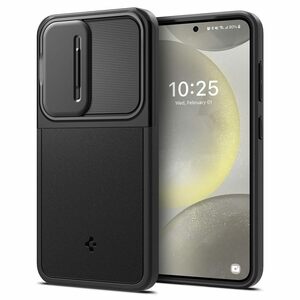 Spigen GalaxyS24 ケース 耐衝撃 カメラレンズ保護 スライド式 SC-51E 軽量 滑り止め ACS07363 ブラック