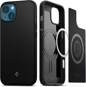 Spigen iPhone13mini ケース Magsafe対応 ワイヤレス充電対応 耐衝撃 ACS03680 マットブラック