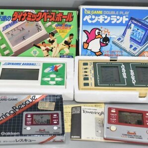 当時物 ペンギンランド タワーリング レスキュー ダイナミックベースボール ゲームウォッチ 3点セット LSI レトロゲーム バンダイ Hb-492Gの画像2