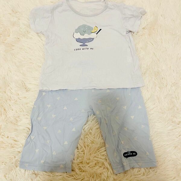 アカチャンホンポ 赤ちゃん本舗 アイス パジャマ ブルー90 半袖パジャマ 上下セット 部屋着 夏服