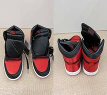 ◎D960/中古!! NIKE WMNS AIR JORDAN １ RETRO HIGH OG “Satin Bred”27.5cm /使用感少なめ良品_画像3