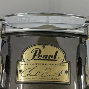 ◎D001/未チェック処分品!! スネアドラム Pearl SIGNATURE SERIES CHAD SMITH モデル /使用感、擦れ、キズありの画像8