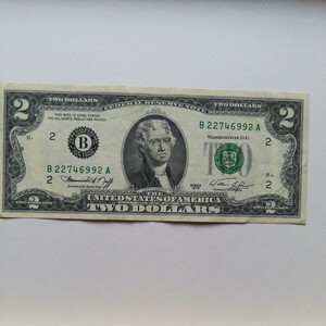 アメリカ2ドル紙幣