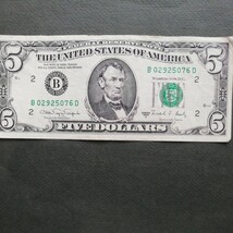 アメリカ5ドル紙幣2種2枚　_画像3