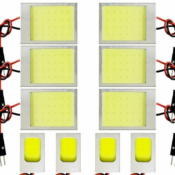 トヨタ AGH30系 アルファード 標準球車 T10 LED 室内灯 超爆光 COB 全面発光 パネルタイプ ルームランプ 10個セット ホワイト 車検対応