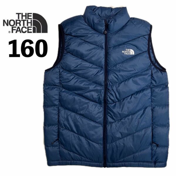 【タグ付き】ノースフェイス THE NORTH FACE ダウンベスト VEST 軽量 160 韓国ノースフェイス 未使用