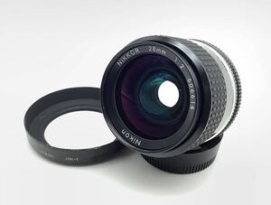 ⑧ ジャンク Nikon ニコン NIKKOR レンズ 28mm 1:2 一眼レフ カメラ フード HN-1