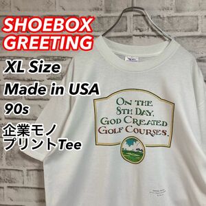 激レア企業モノTee★ 90s USA製 企業モノ ゴルフ場 シングルステッチ アート系 Tシャツ vintage USA 古着