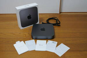 Apple 【Mac Mini 2018（スペースグレイ）】BTO／Core i7 3.2GHz／メモリ32GB／SSD500GB／10G BASE-T：元箱あり、中古・美品