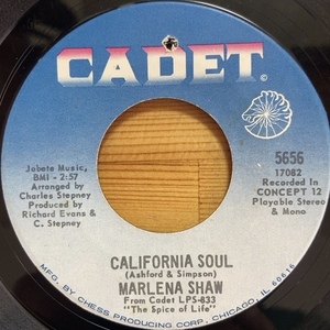 MARLENA SHAW CALIFORNIA SOUL 45's 7インチ