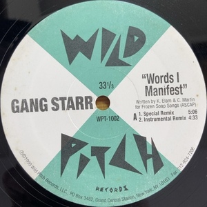 GANG STARR WORDS I MANIFEST (RE) ② 12インチ シングル