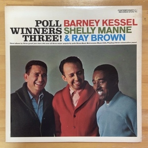 BARNEY KESSEL, SHELLY MANNE & RAY BROWN POLL WINNERS THREE! (RE) LP