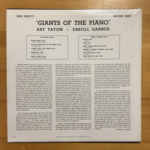 ART TATUM / ERROLL GARNER GIANTS OF THE PIANO (RE) LP_画像2