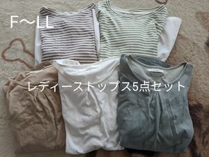 お値下げ不可です☆【レディーストップス5点セット】F〜LL　大きいサイズ