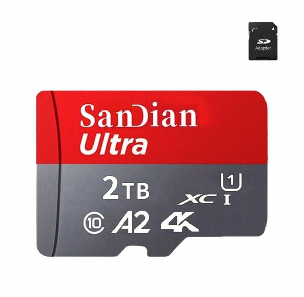 2TB microSD　マイクロSD　ノンブランド マイクロSDカード microSD アダプター