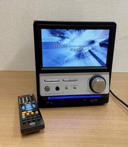 【フィフティ/FMラジオ/CD/DVDコンポ/LYT-D701☆】通電OK/7インチ液晶モニター搭載/スピーカー無/リモコン付/現状品/T64-298