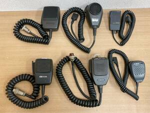 *[ amateur radio for hand Mike 6 point ] Trio MC-35S / Icom HM-74 / Alinco EMS-9 other / Junk /A64-260