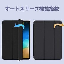 iPad 10.9インチ ケース 第10世代 手帳型 ネイビー e105_画像4