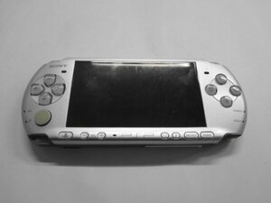 PSP24-006 ジャンク扱い ソニー sony プレイステーション ポータブル PSP 本体 シルバー MS PSP-3000 ゲーム バッテリー無 動作確認 使用感