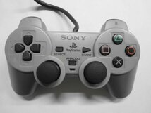 PS24-012 ソニー sony プレイステーション PS 1 デュアルショック 純正 コントローラー グレー SCPH-1200 レトロ 動作確認済 使用感あり_画像3