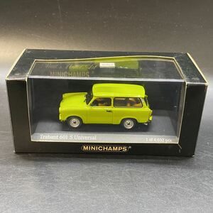 ミニチャンプス 1/43 Trabant 601S Universal 1985 グリーン 400 014010 トラバント ミニカー 中古 美品 稀少 レア