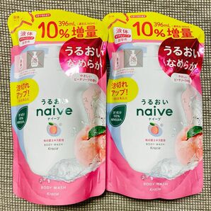 クラシエ　植物性ナイーブ　ボディソープ　やさしいピーチソープの香り　増量品　つめかえ用　396ml×2