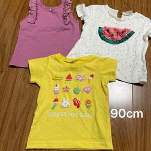 90 まとめて　セット　まとめ売り　半袖Tシャツ 女の子 カットソー ピンク Tシャツ　ZARA ノースリーブ　子供服　ベビー