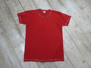 【古着】 米国購入 BARNS OUT FITTERS 無地 レッド/赤 Tシャツ サイズ：L 40-42 検索用⇒ 半袖/アメカジ/おしゃれ/かわいい/E0414