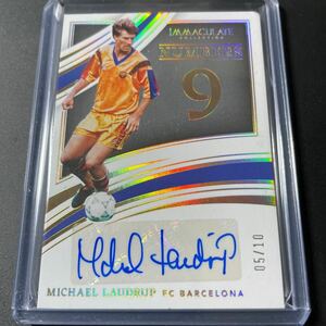 22-23 panini immaculate MICHAEL LAUDRUP GOLD autograph BARCELONA 05/10 numbers