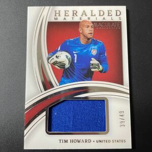 22-23 panini immaculate TIM HOWARD Jersey Card USA