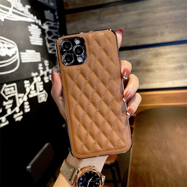 iPhone 13 Pro ケース　高級羊革風　ブラウン色　case おすすめ　保護　おしゃれ　上質　上品　管206