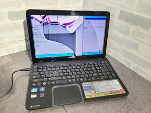 【ジャンク品】管1A38 TOSHIBA dynabook T552/58FB PT55258FBFB CPU core i7-3610QM Bios起動OK HDD無し、メモリー4GB、バッテリー無し 